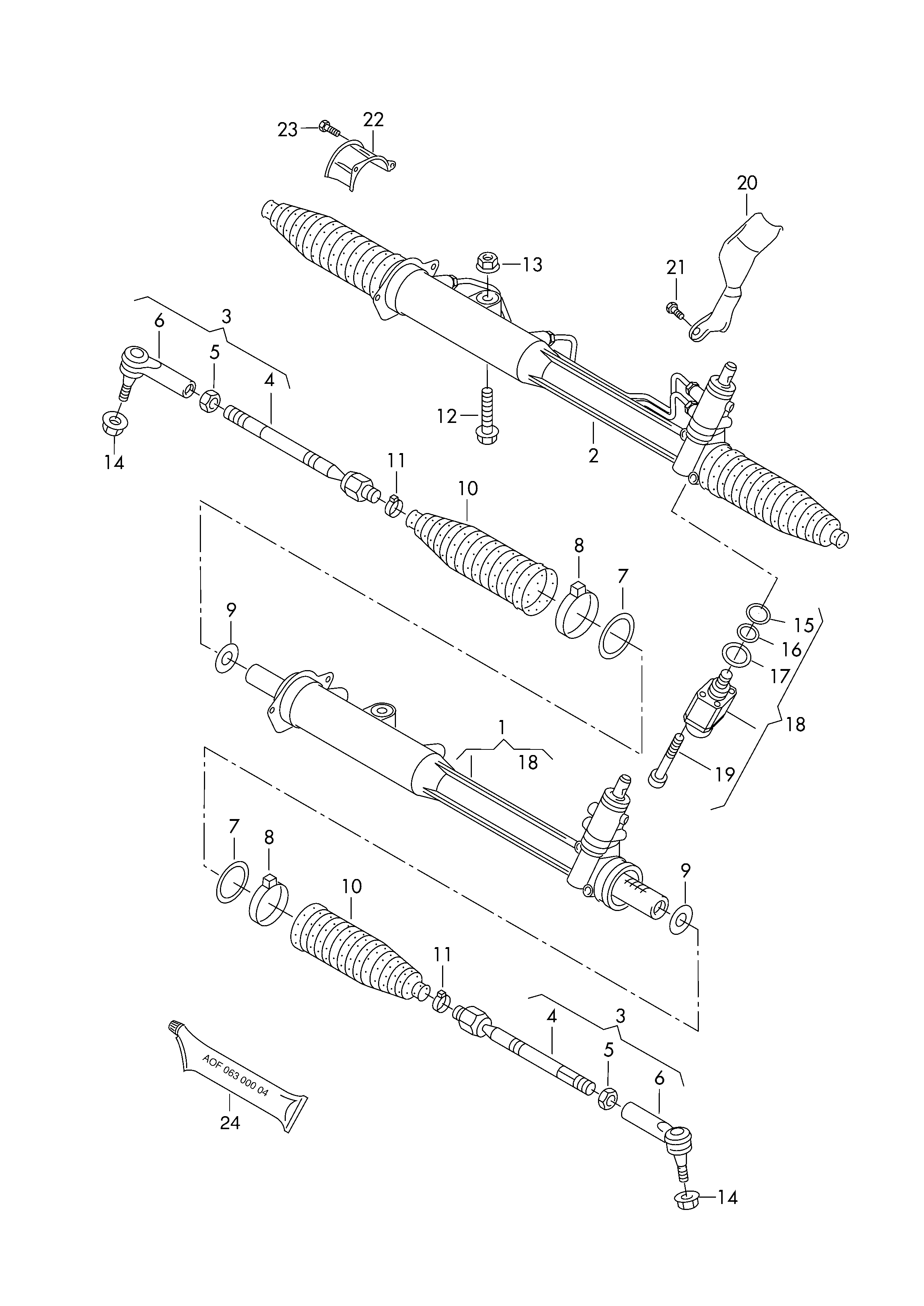 AUDI 7L0 422 831 A - Комплект пыльника, рулевое управление autospares.lv