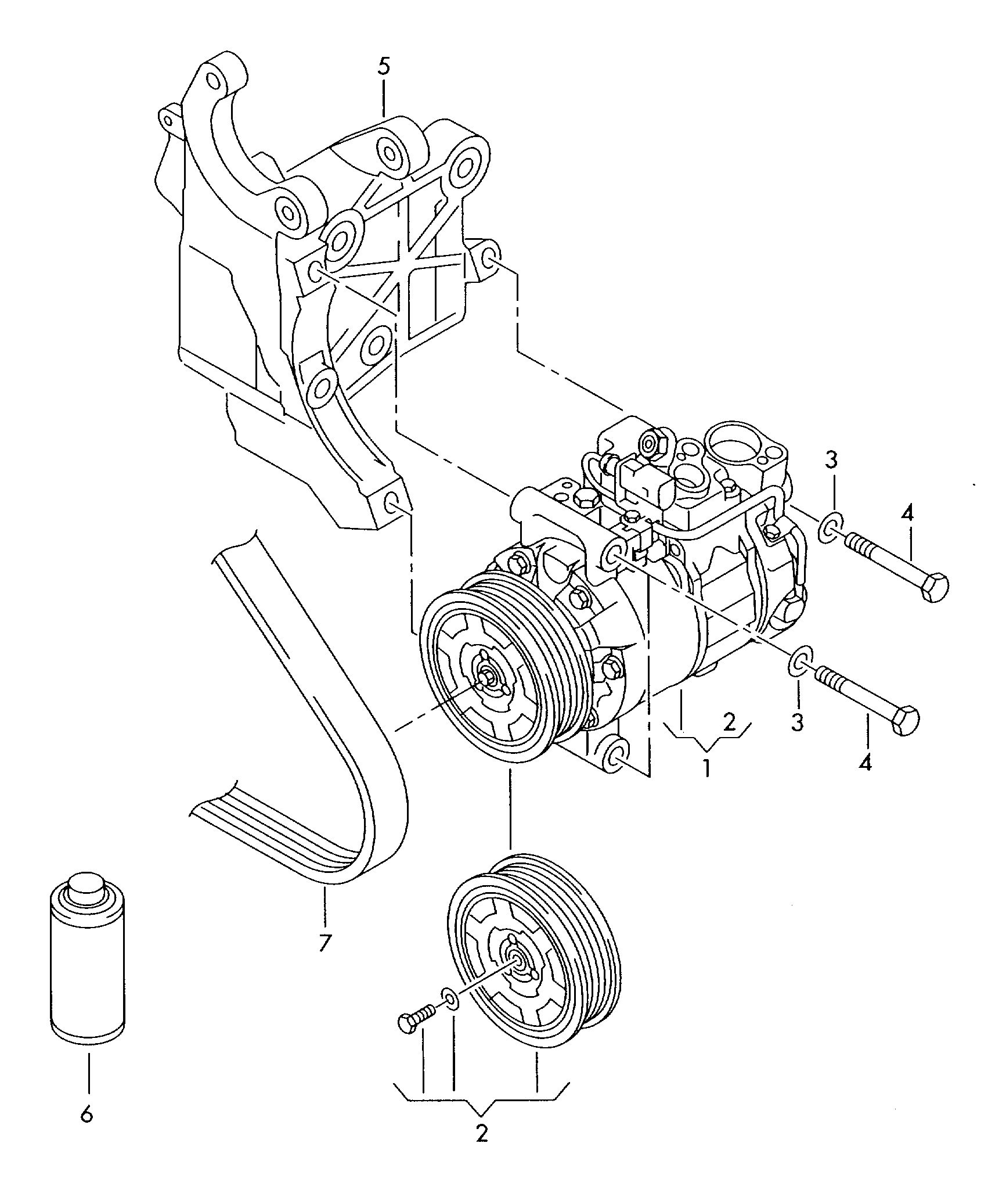 Seat 4F0260805AJ - Компрессор кондиционера autospares.lv