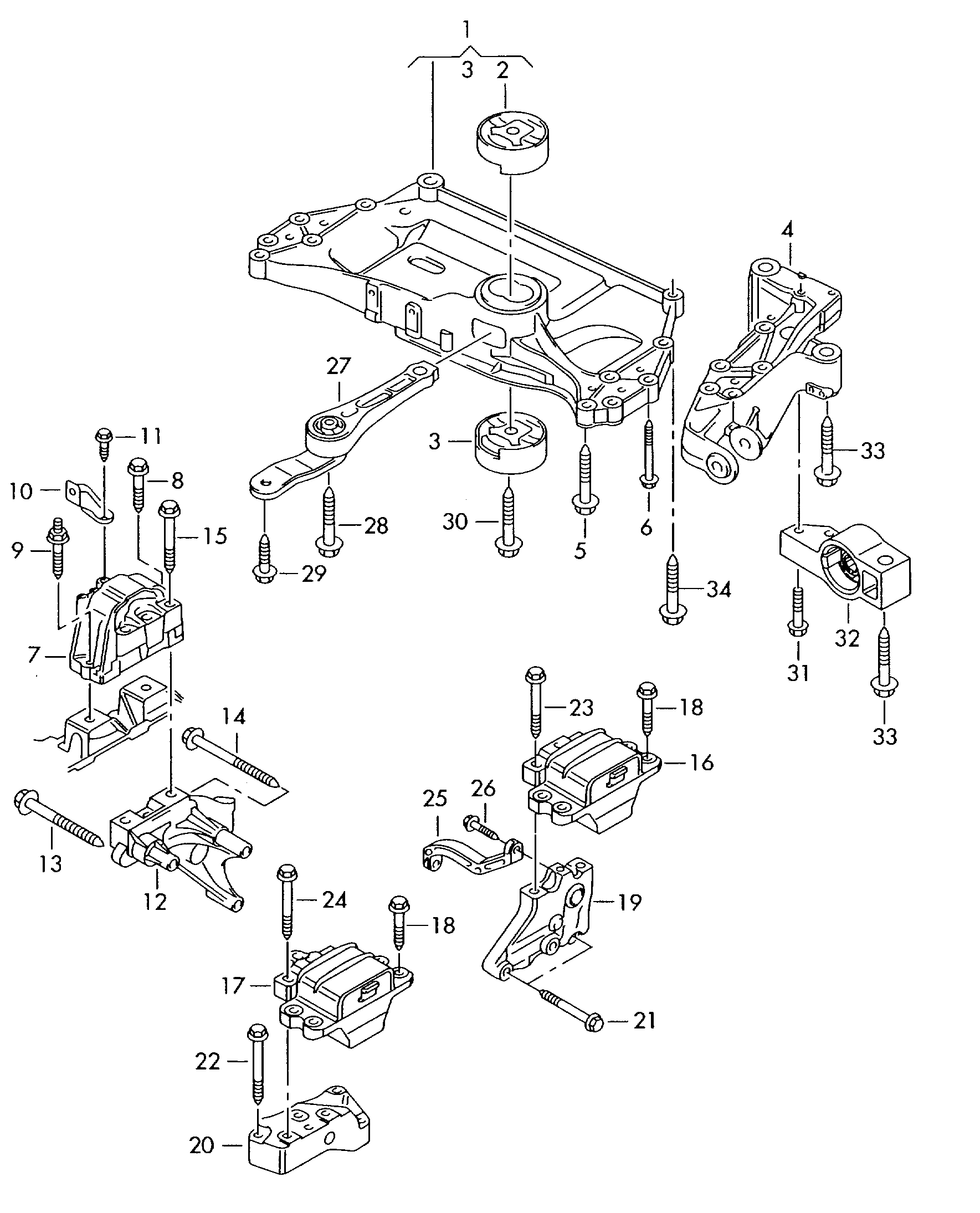 AUDI 1K0199867Q - Подвеска, ступенчатая коробка передач autospares.lv