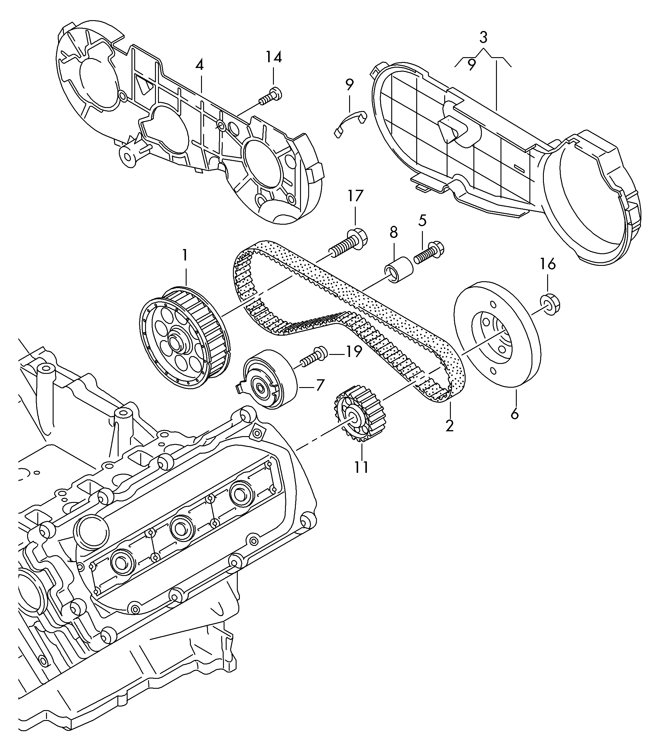 Seat 059 109 119 D - Комплект зубчатого ремня ГРМ autospares.lv