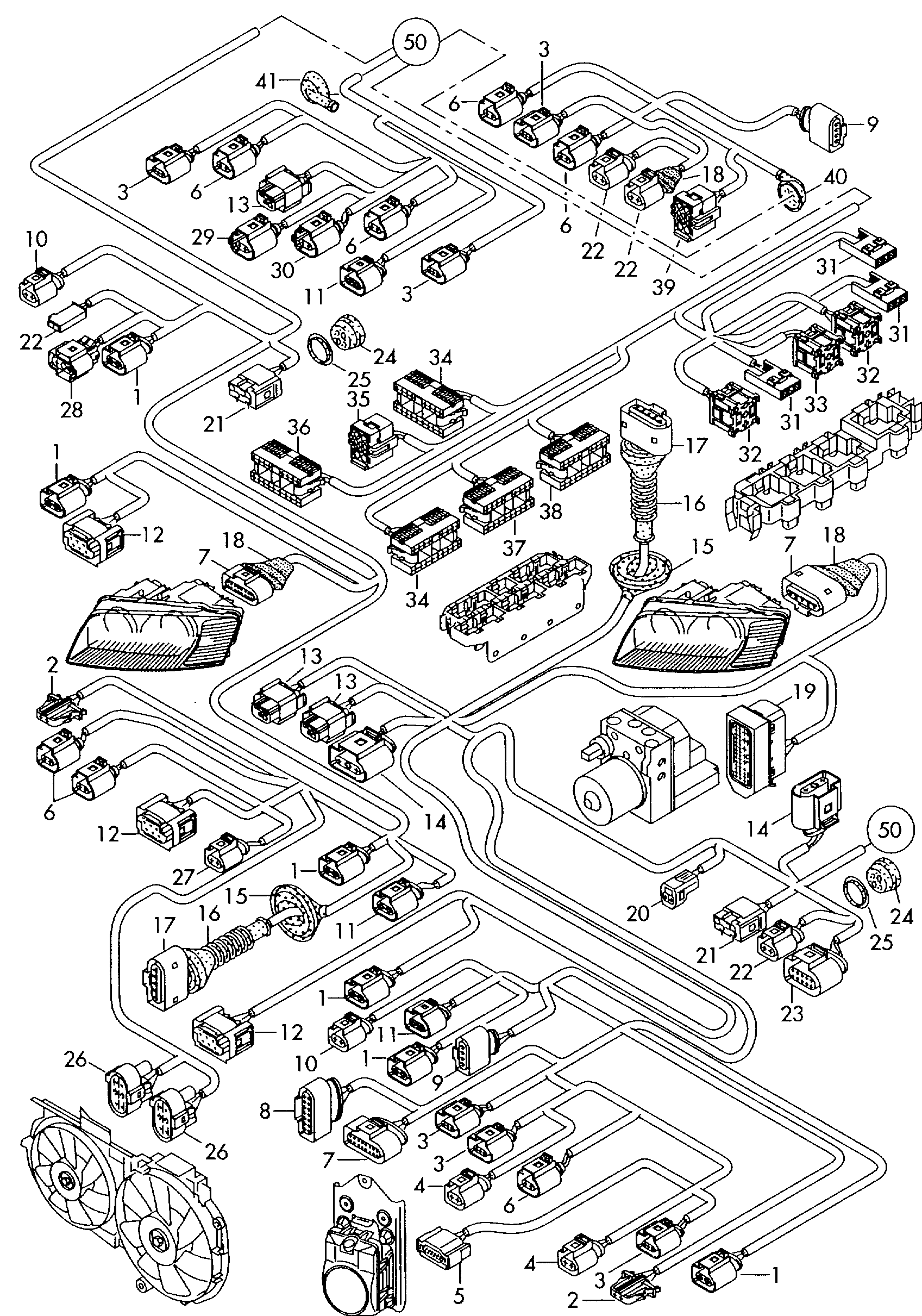 VW 6N0 927 997 A - Ремонтный комплект кабеля, центральное электрооборудование autospares.lv