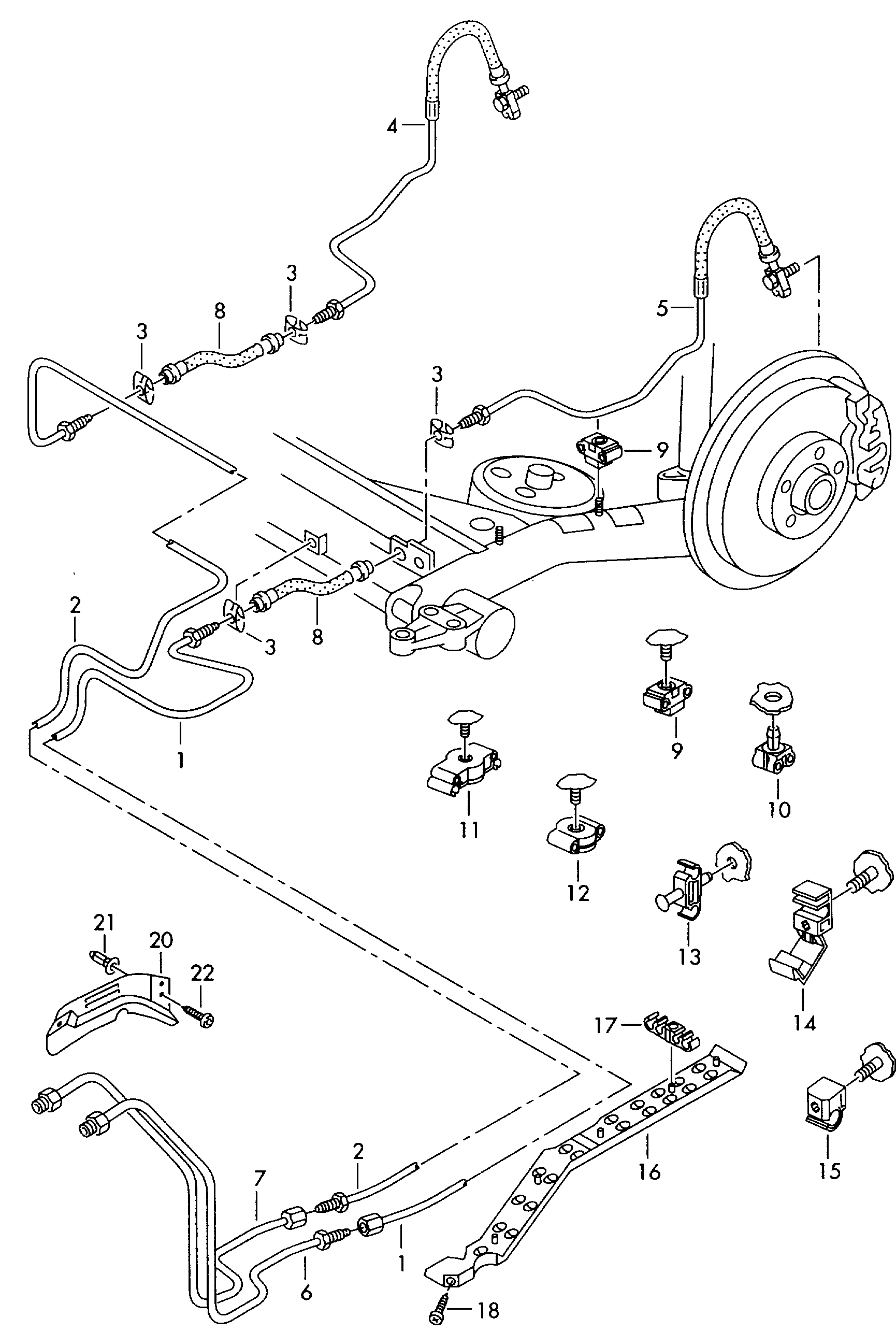 VW 4B0 611 775 - Тормозной шланг autospares.lv