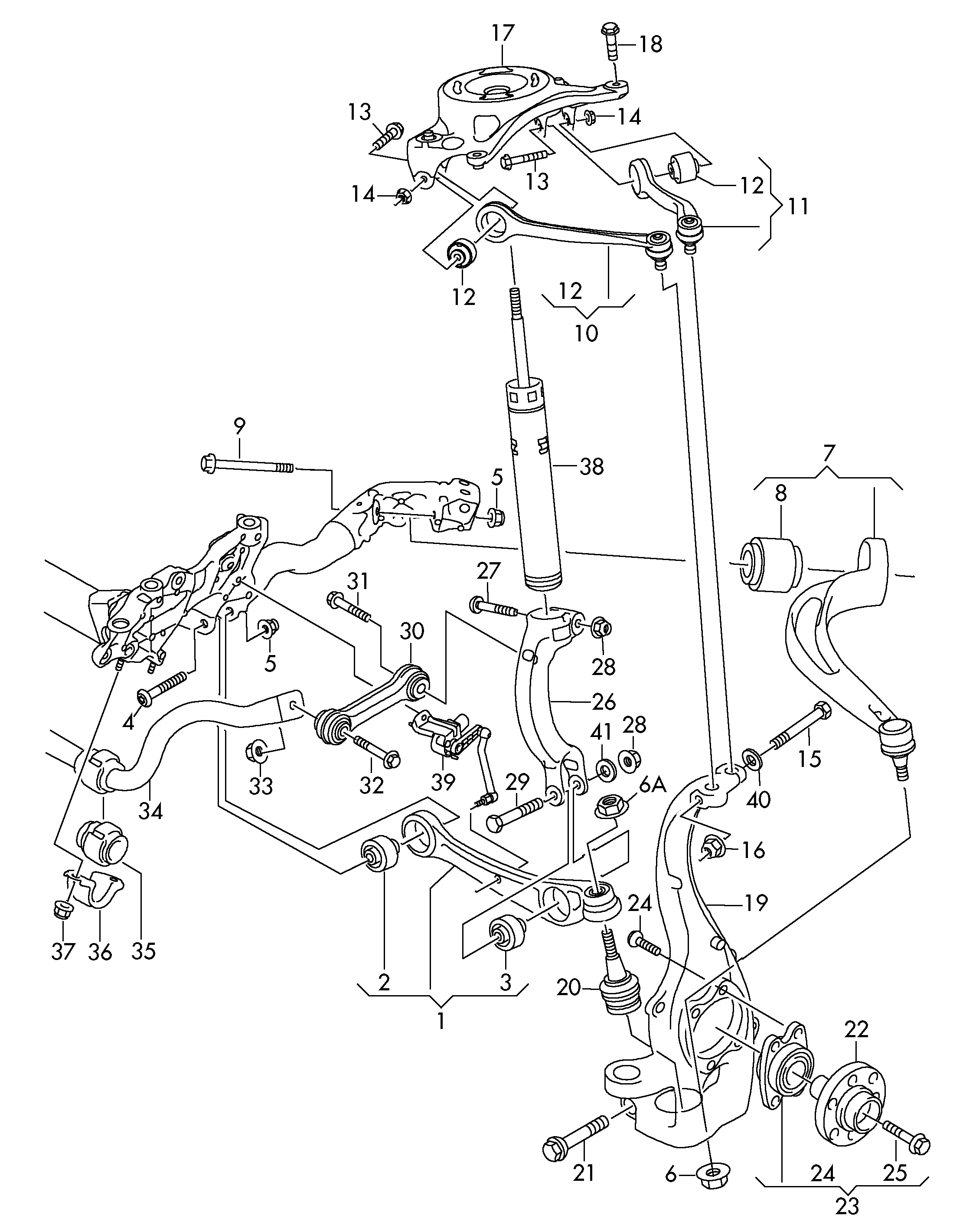 Porsche 4G0 411 317 A - Тяга / стойка, стабилизатор autospares.lv