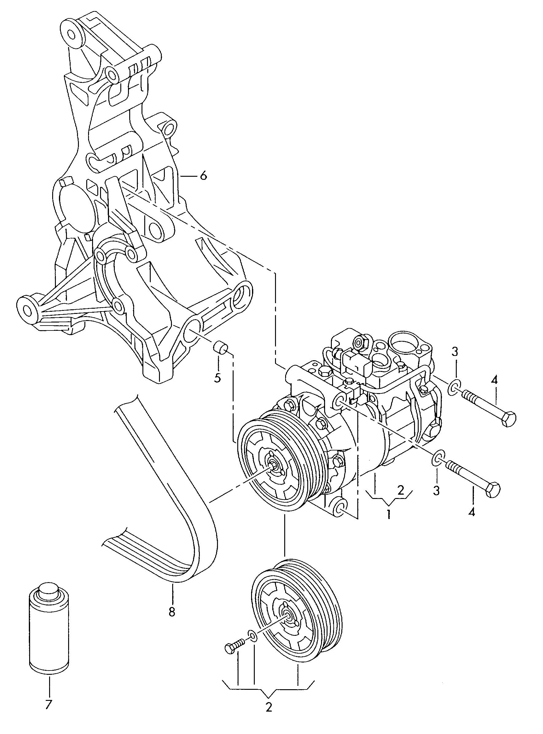 Seat 8T0260805P - Компрессор кондиционера autospares.lv