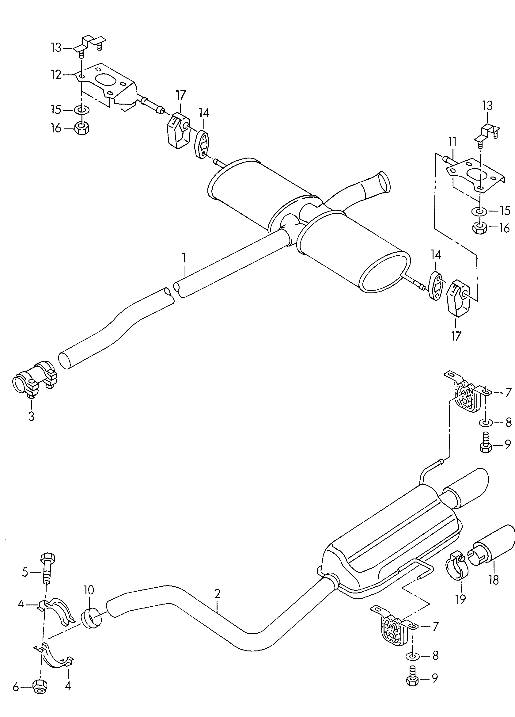 VW 8A0 253 144 E - Кронштейн, втулка, система выпуска ОГ autospares.lv