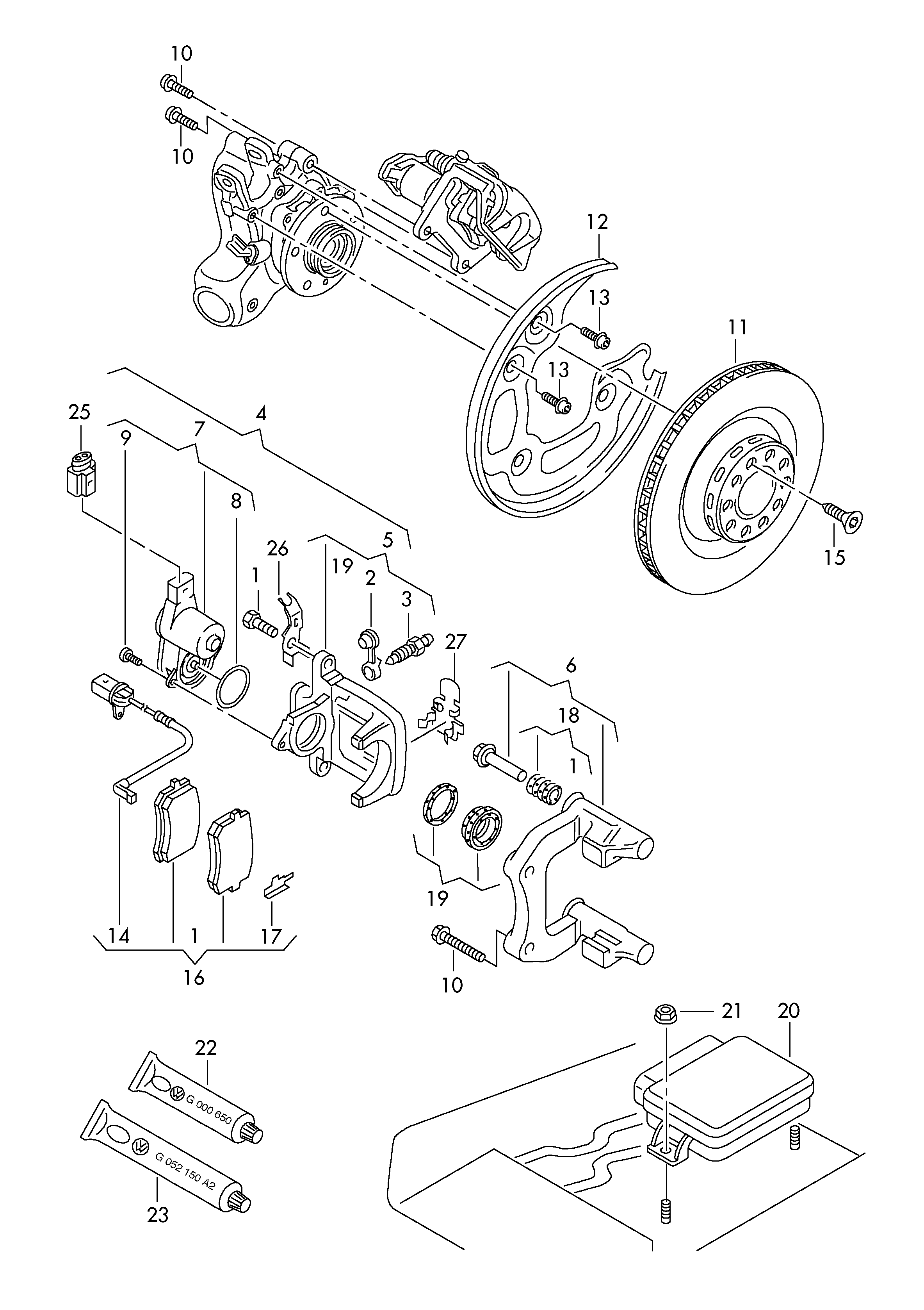 VAG 4G0 615 121 - Сигнализатор, износ тормозных колодок autospares.lv