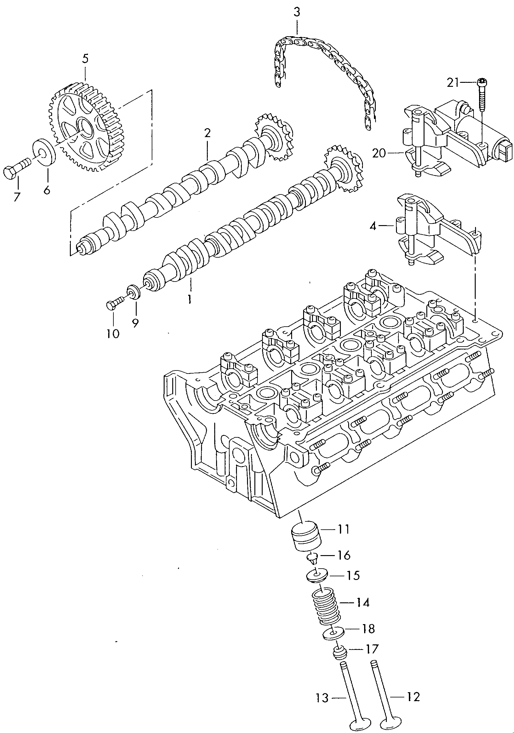 AUDI 058 109 229 - Комплект цепи привода распредвала autospares.lv