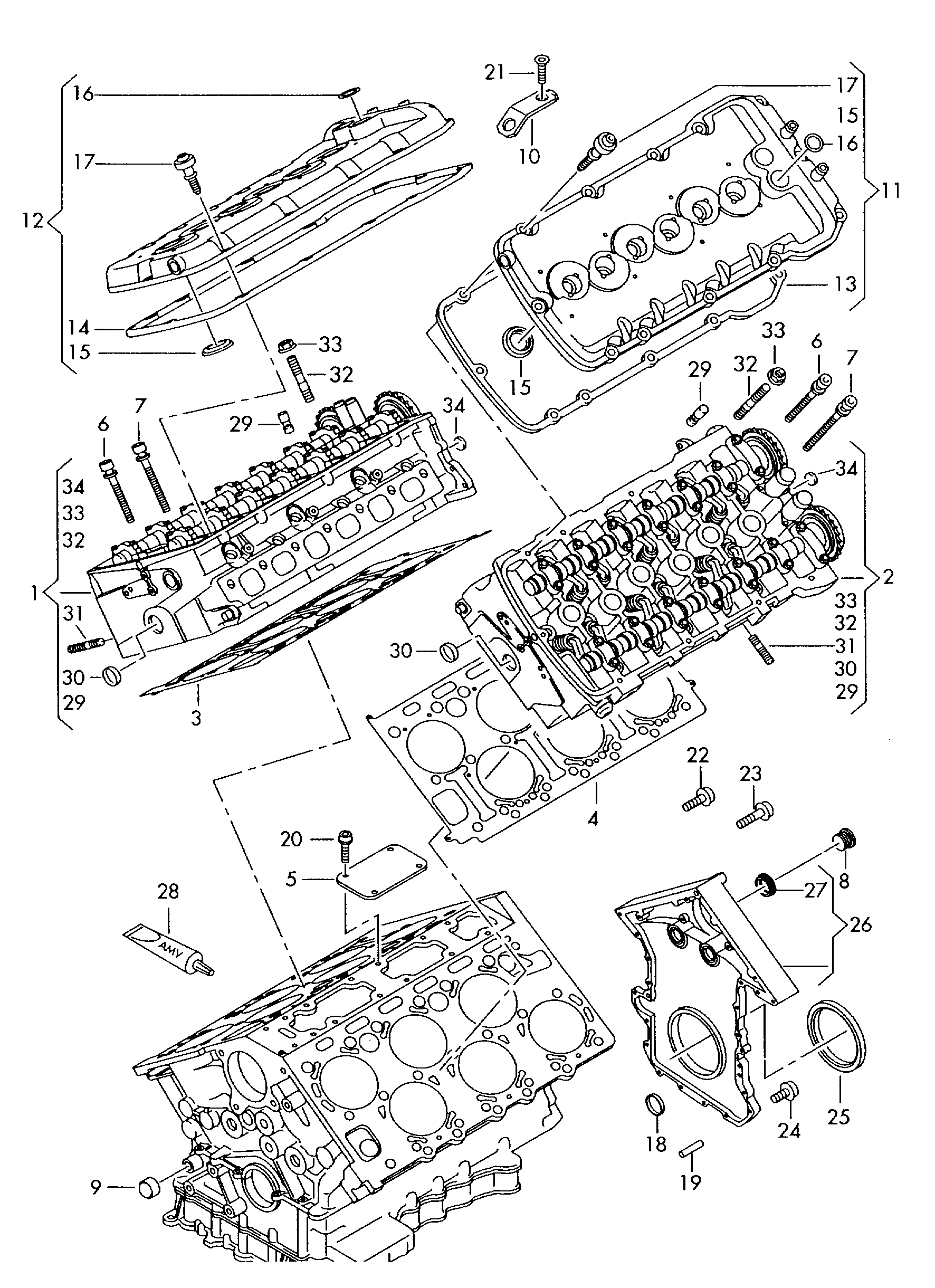 VAG 021 103 051 - Уплотняющее кольцо, коленчатый вал autospares.lv