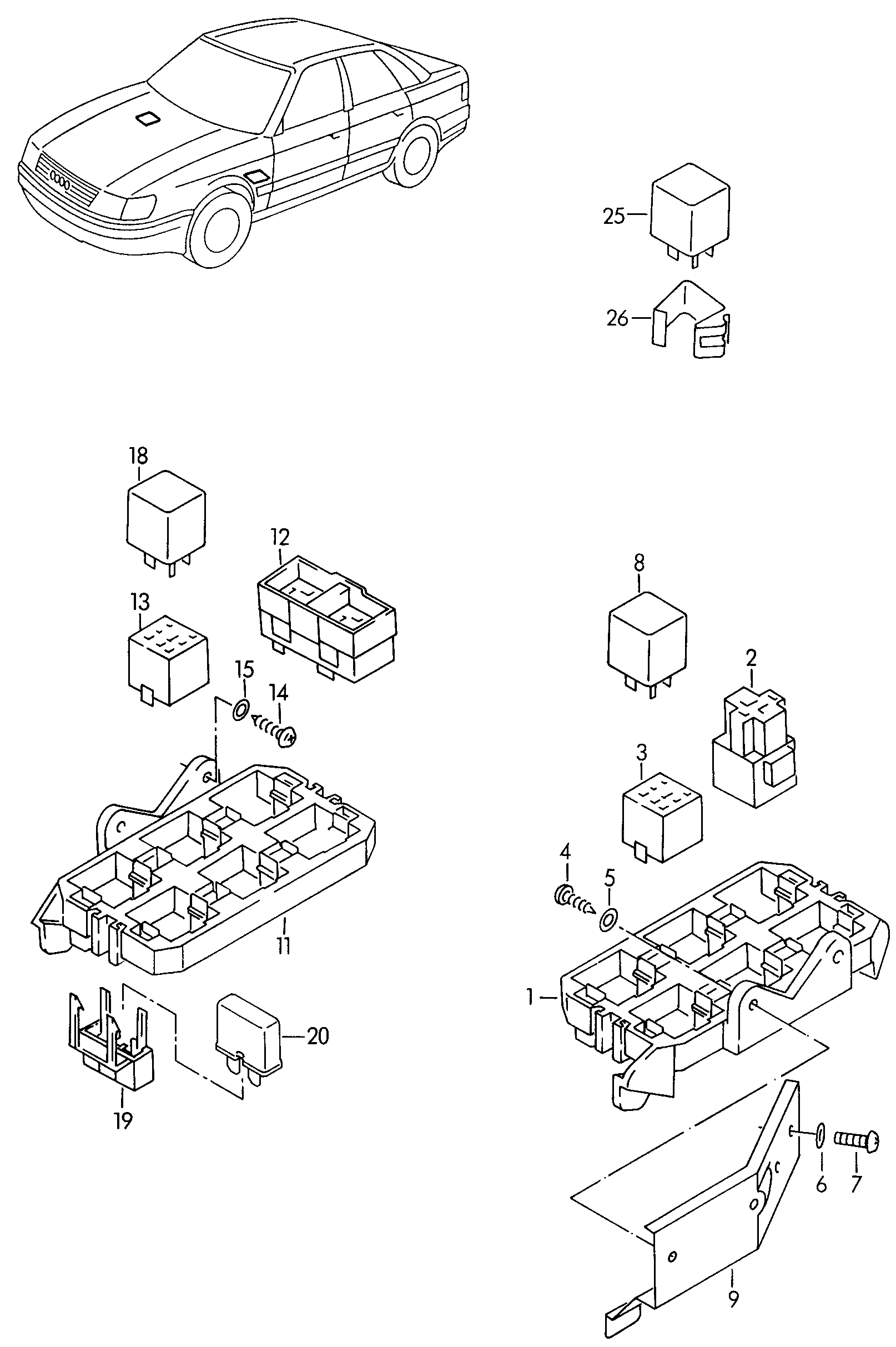 Seat 443 951 253 AA - Многофункциональное реле autospares.lv