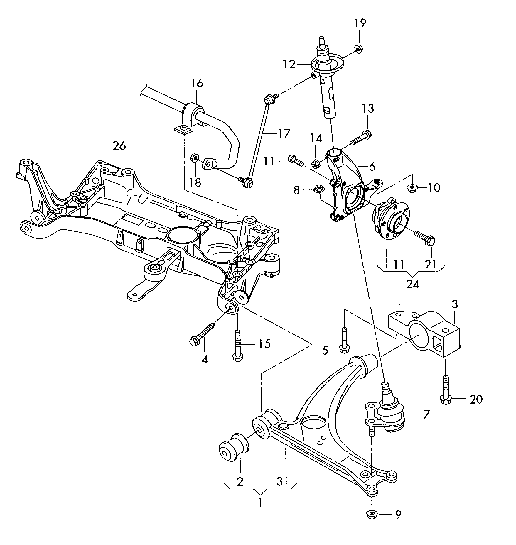 AUDI 3C0 411 303 R - Втулка стабилизатора autospares.lv