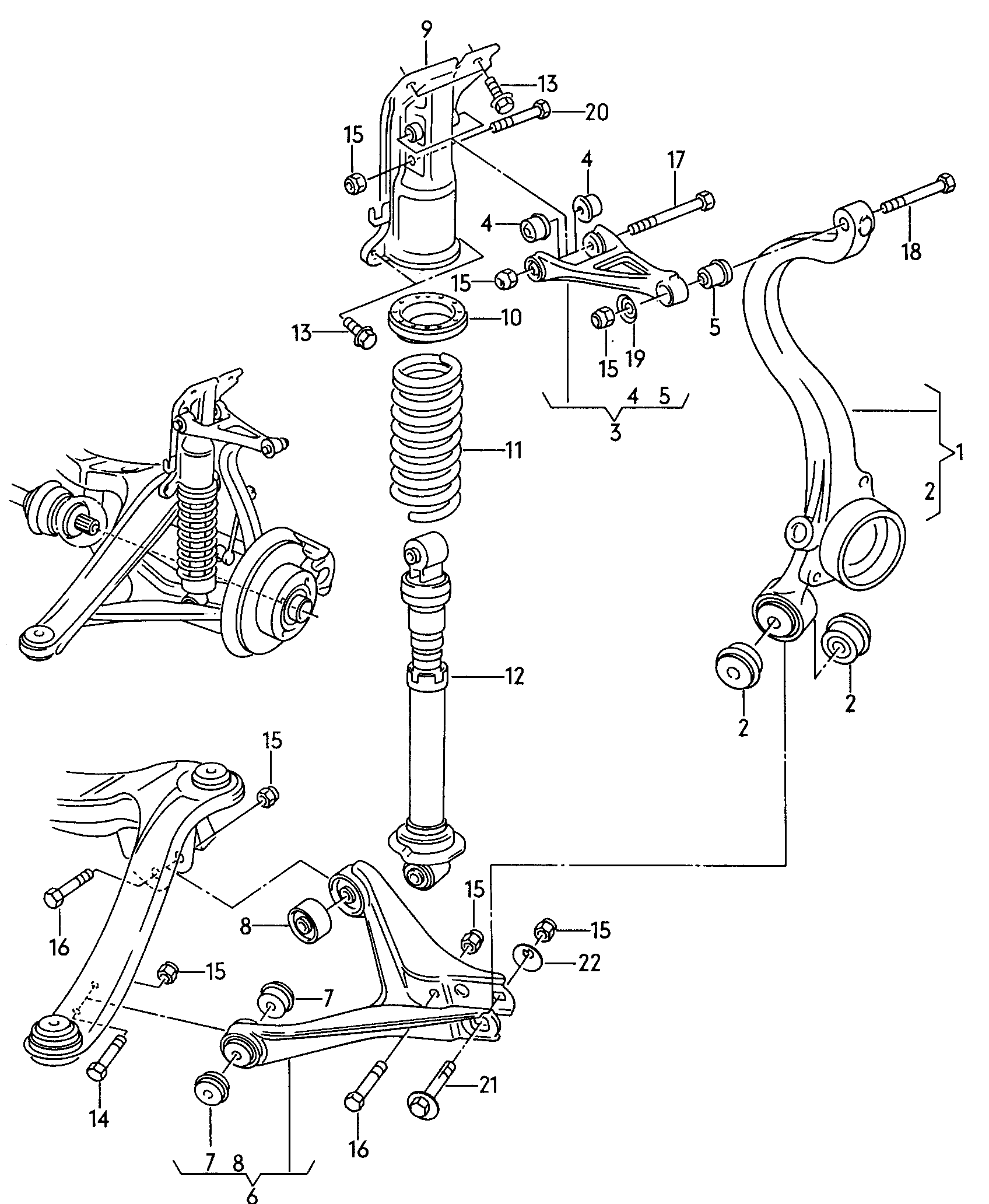 AUDI 8D0 511 247 - Сайлентблок, рычаг подвески колеса autospares.lv