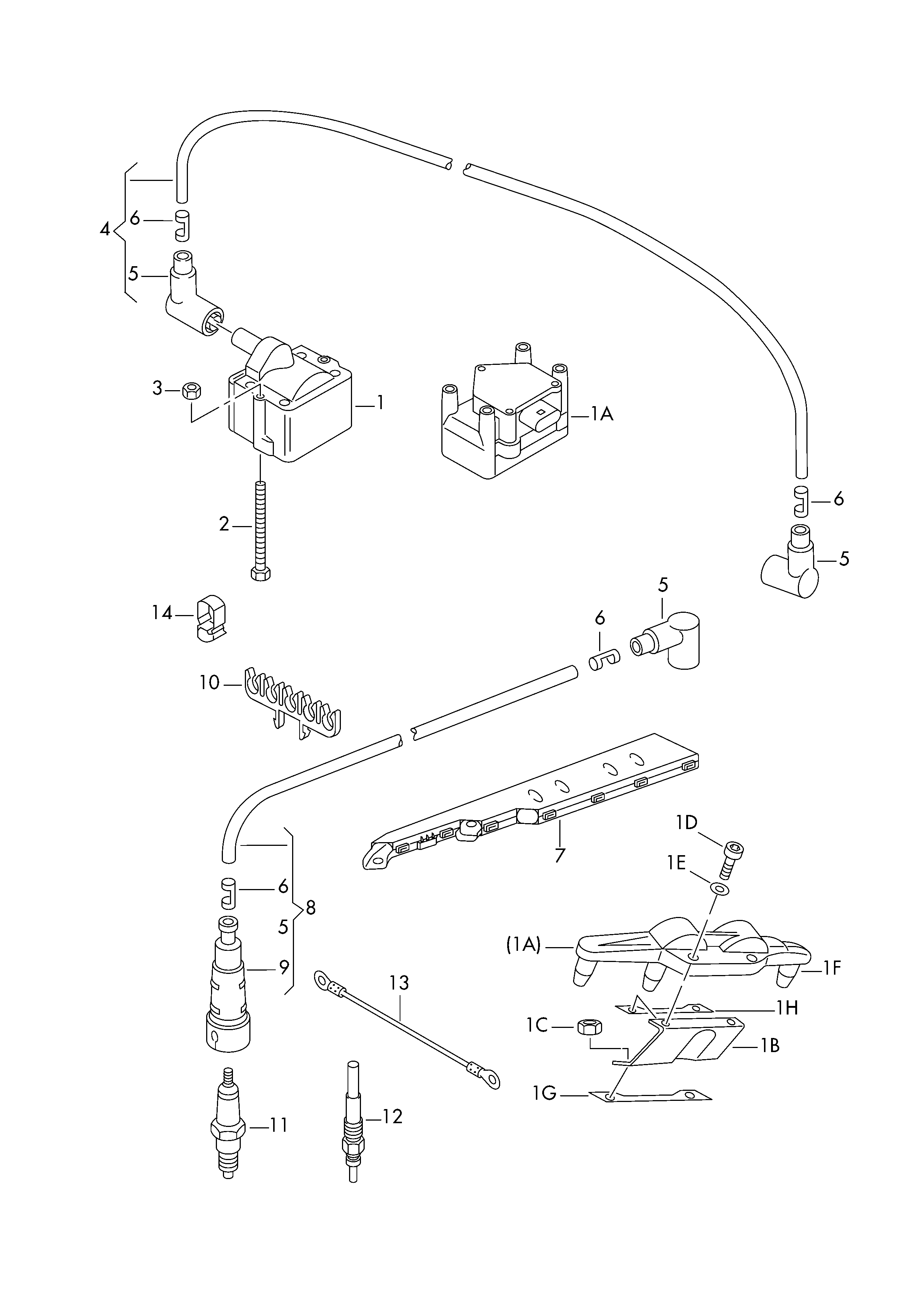 Seat 036 905 430 AB - Провод зажигания autospares.lv