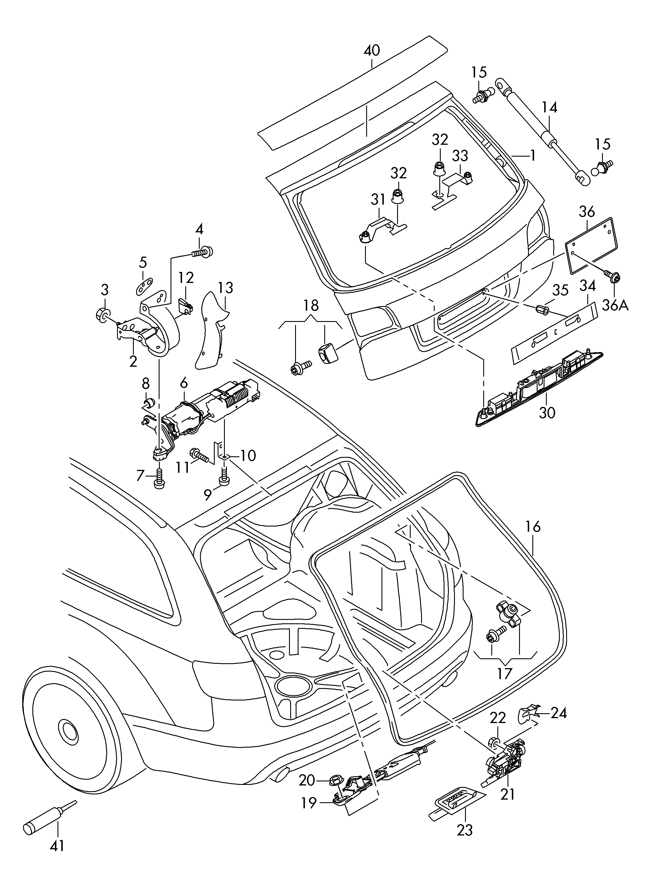 AUDI 4F9827552D - Газовая пружина, упор autospares.lv