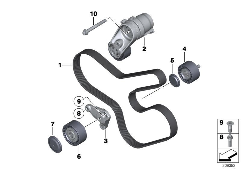 Mini 11 28 7 628 661 - Ribbed v-belt autospares.lv