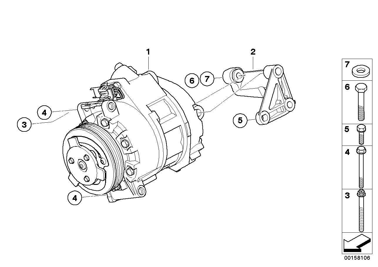 BMW 64 50 9 121 762 - Компрессор кондиционера autospares.lv