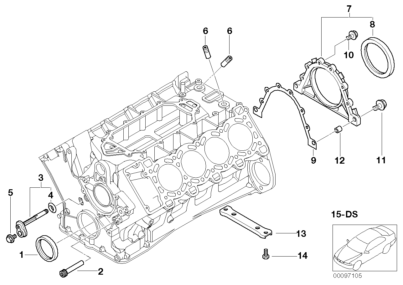 BMW 11 11 7 785 374 - Уплотняющее кольцо, коленчатый вал autospares.lv