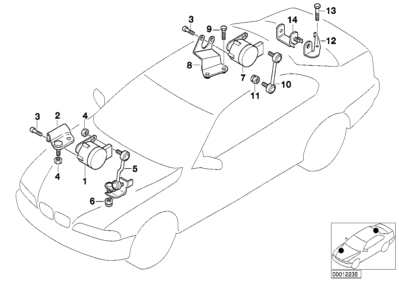 BMW 37 14 6 766 778 - Датчик, ксеноновый свет (регулировка угла наклона фар) autospares.lv