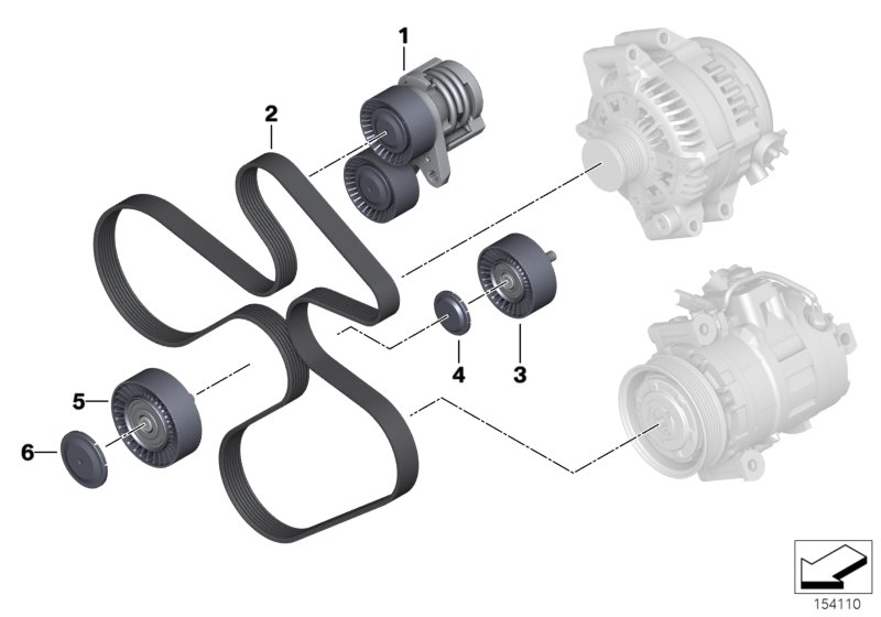 Mini 11 28 7 563 927 - Ролик, поликлиновый ремень autospares.lv