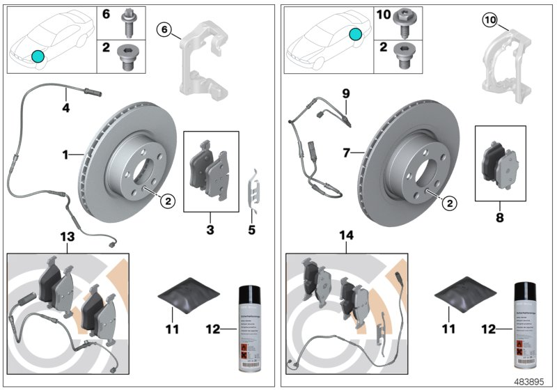 BMW 34116851269 - Тормозные колодки, дисковые, комплект autospares.lv