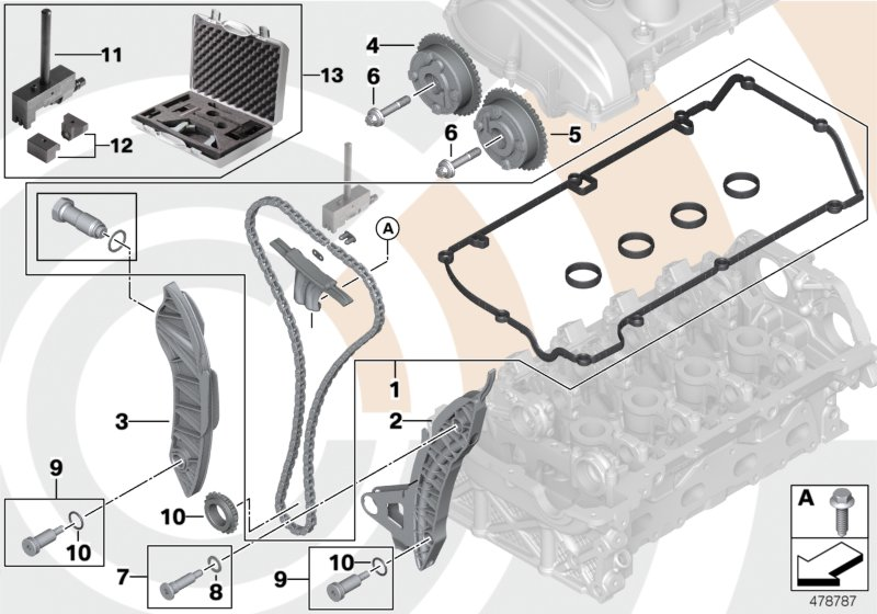 Mini 11 31 7 533 879 - Комплект цепи привода распредвала autospares.lv