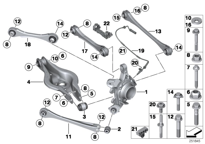 BMW 33326792515 - Сайлентблок, рычаг подвески колеса autospares.lv