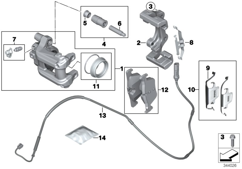 BMW 34216850569 - Тормозные колодки, дисковые, комплект autospares.lv