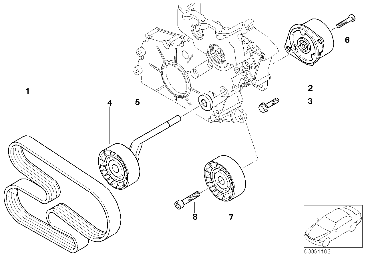 BMW 11287786075 - Поликлиновой ремень autospares.lv