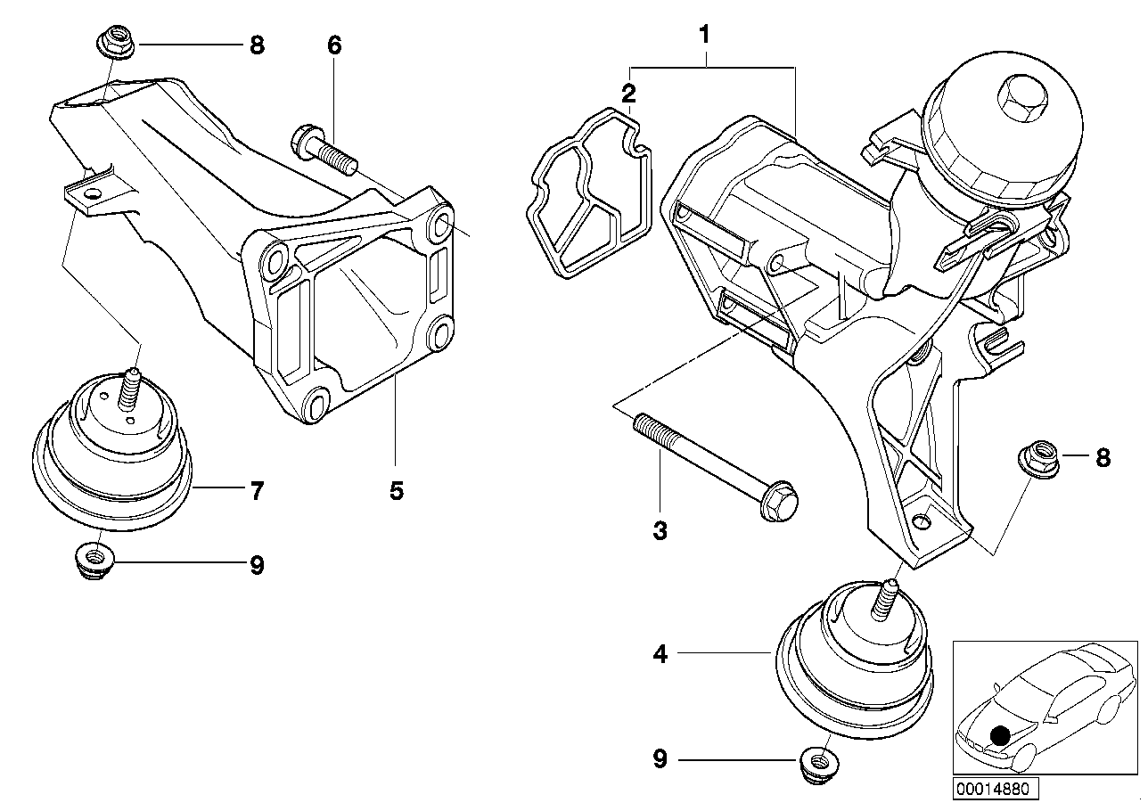 BMW 22 11 6 785 583 - Подушка, опора, подвеска двигателя autospares.lv