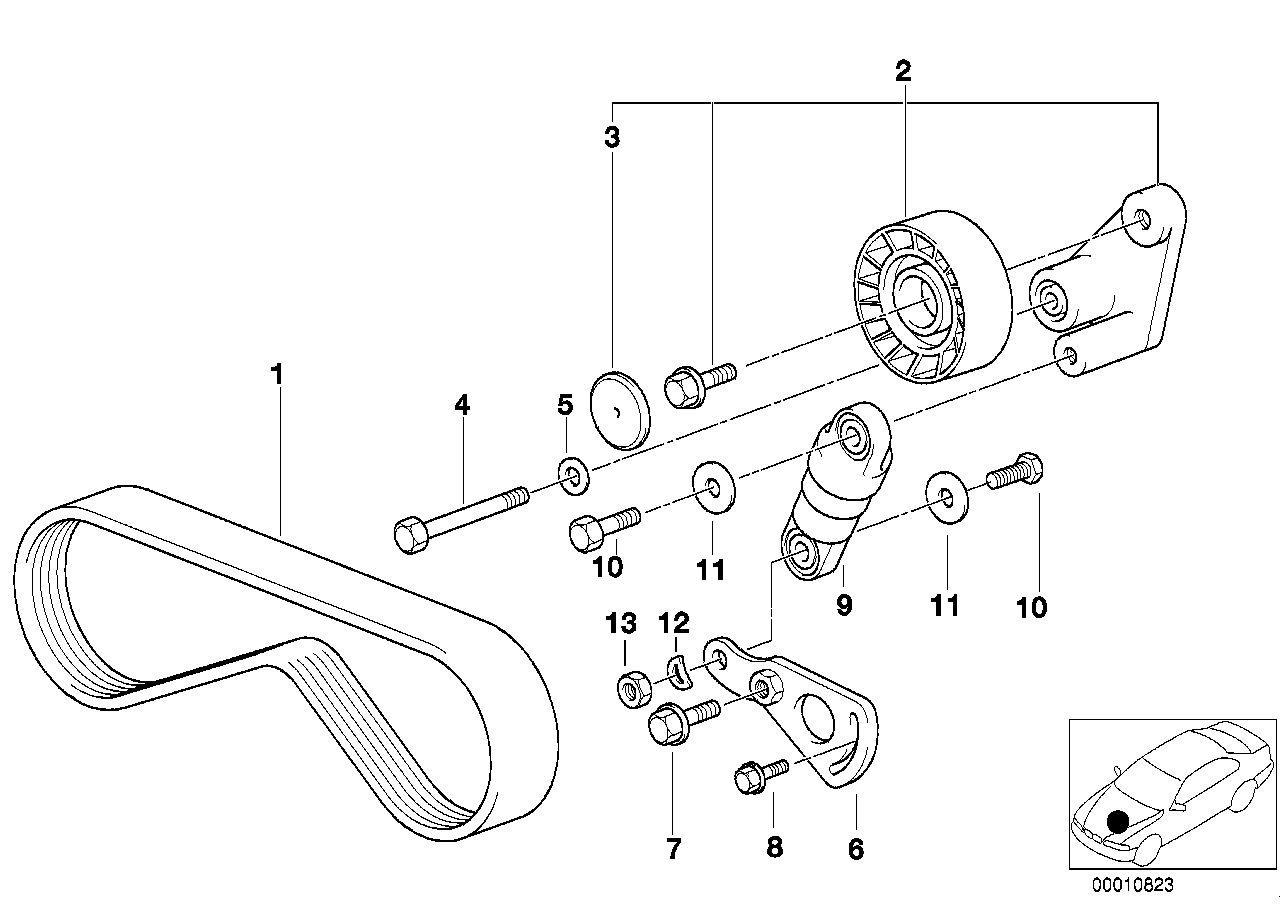 BMW 11287515867 - Натяжитель, поликлиновый ремень autospares.lv