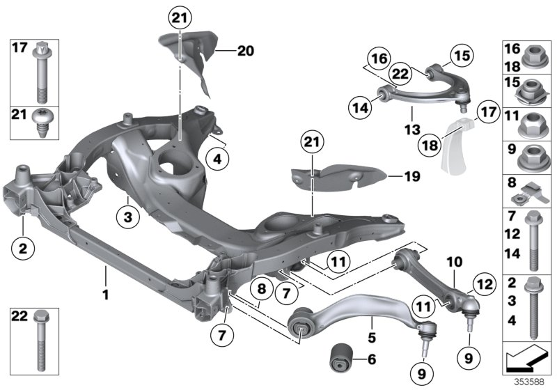 BMW 07 11 9 906 495 - Ремкомплект, подвеска колеса autospares.lv