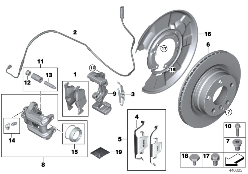 BMW 34216873093 - Тормозные колодки, дисковые, комплект autospares.lv