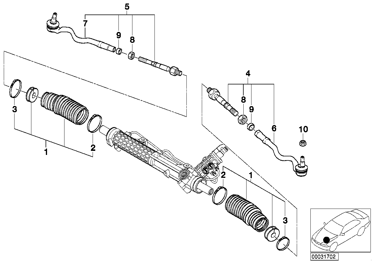 BMW 32 21 2 229 367 - Наконечник рулевой тяги, шарнир autospares.lv