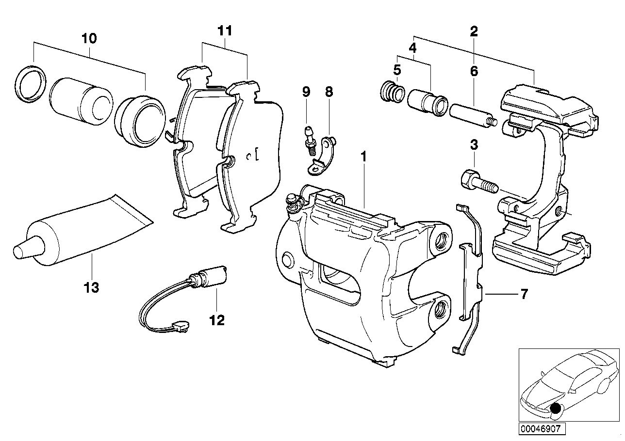 BMW 34116761282 - Тормозные колодки, дисковые, комплект autospares.lv