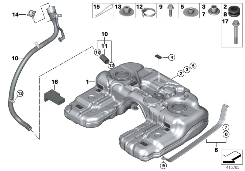 Mini 16 11 7 222 392 - Крышка, топливный бак autospares.lv