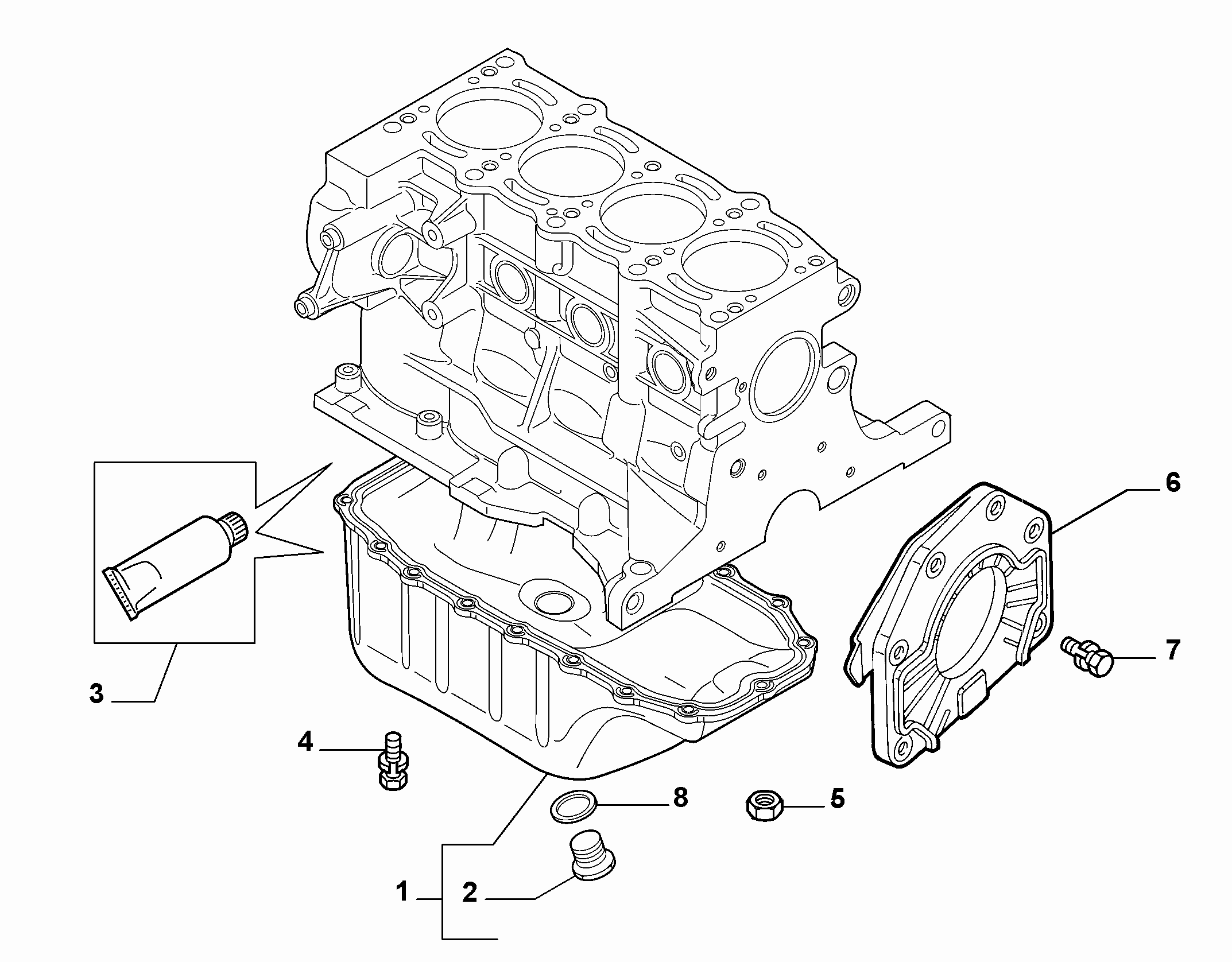 FIAT 46539824 - Уплотняющее кольцо, коленчатый вал autospares.lv