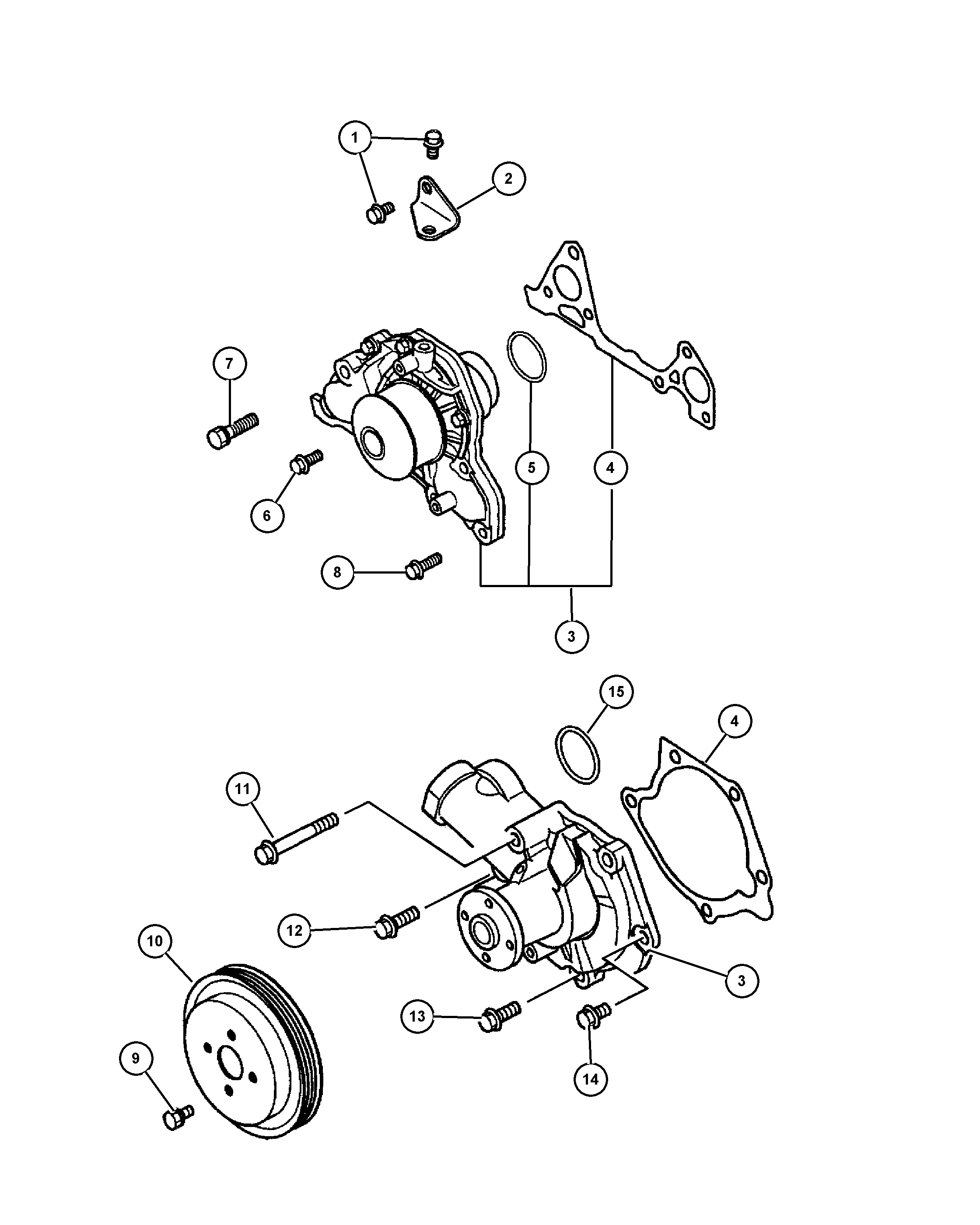 Chrysler MD97 6464 - Водяной насос autospares.lv