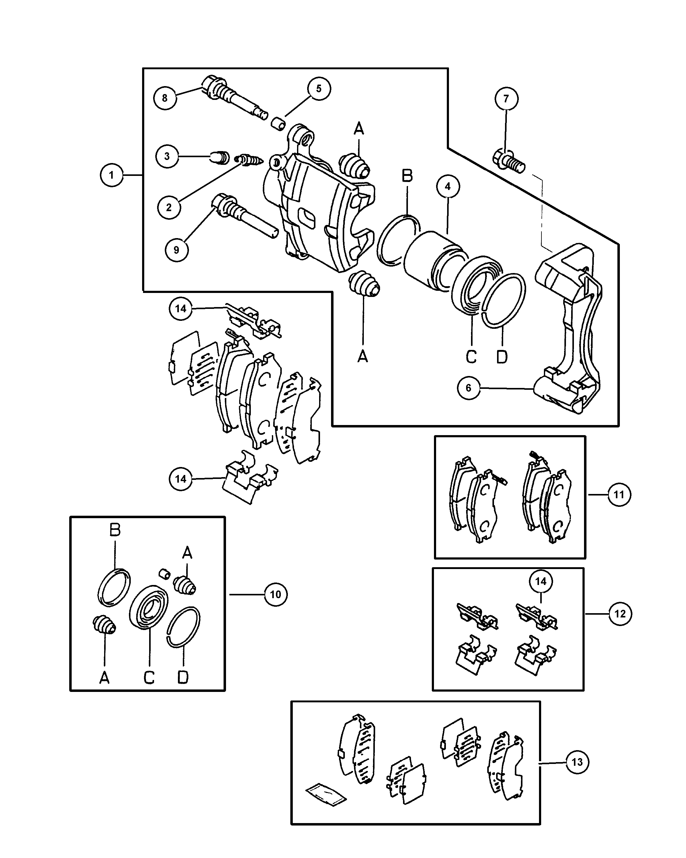 Mitsubishi MB69 9707 - Ремкомплект, тормозной суппорт autospares.lv