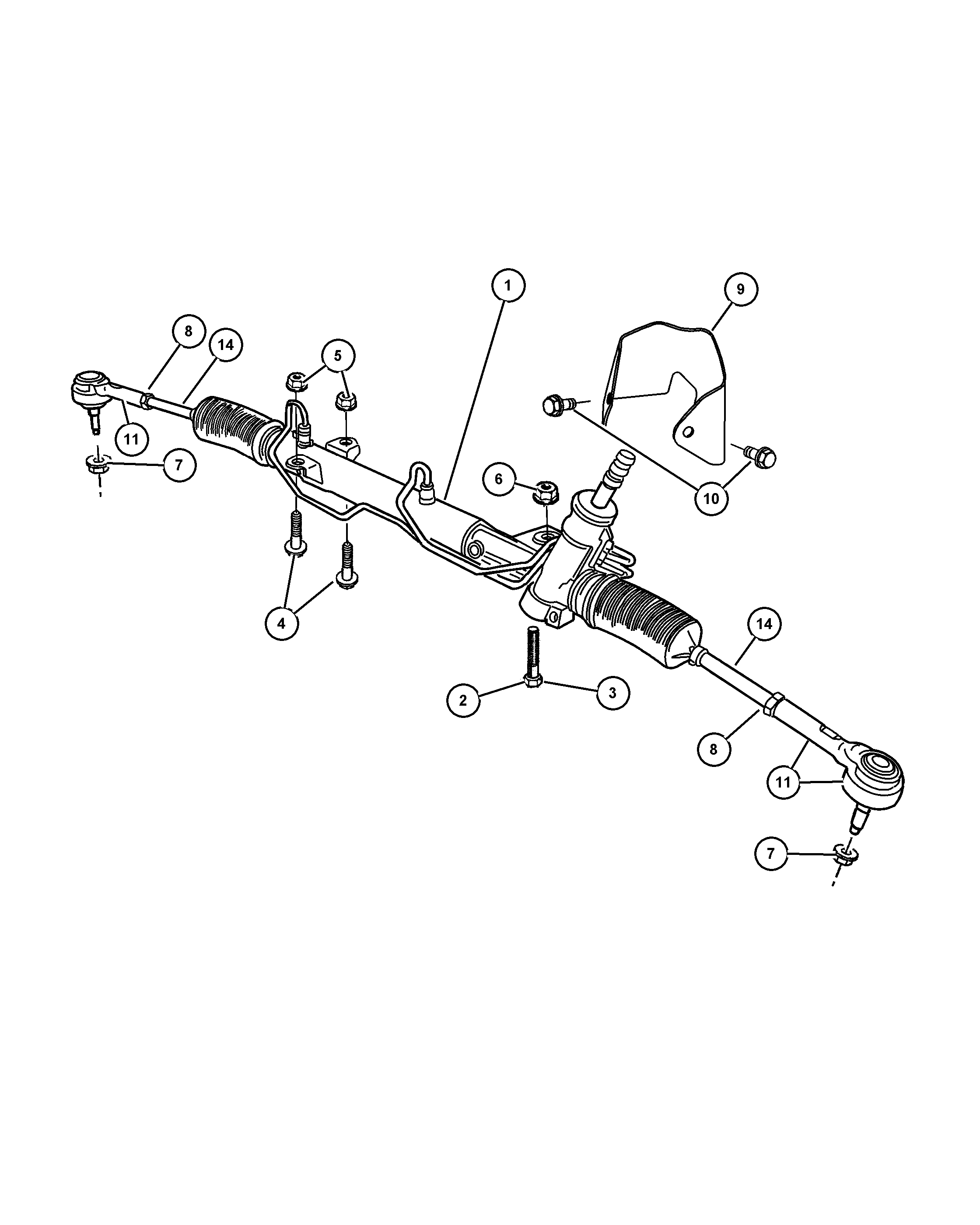 Chrysler 4766 416AC - Рулевой механизм, рейка autospares.lv