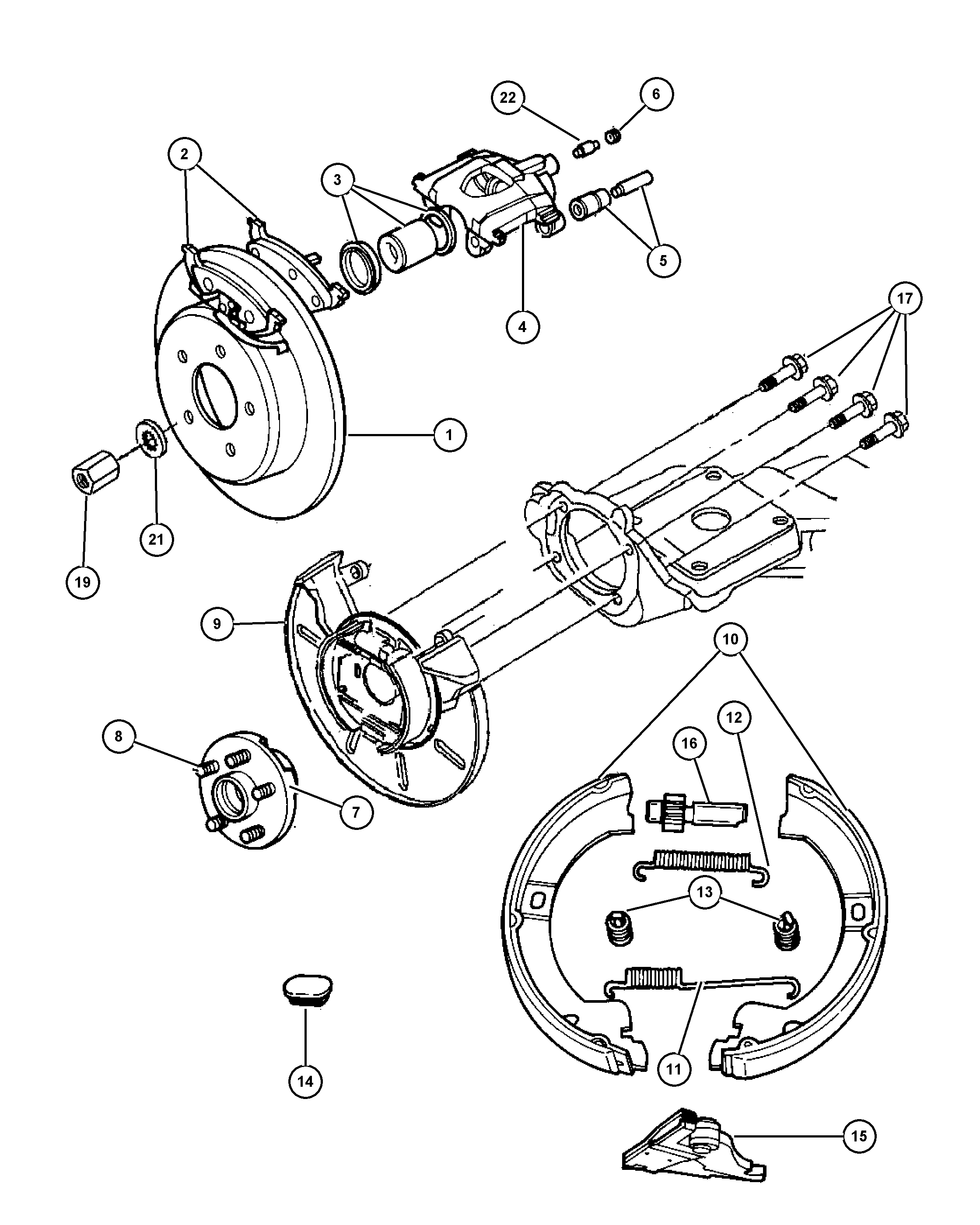 Chrysler 488 2576 - Комплект тормозов, ручник, парковка autospares.lv