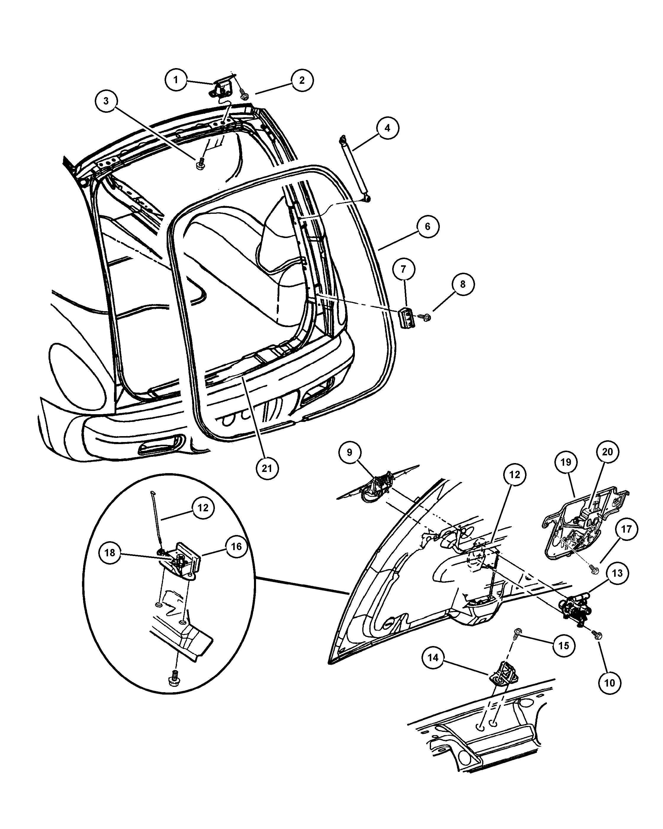 Chrysler 4724 743AD - Газовая пружина, упор autospares.lv