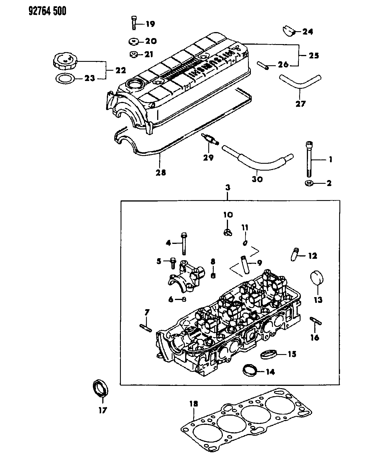 Mitsubishi MD-020718 - Прокладка, крышка головки цилиндра autospares.lv