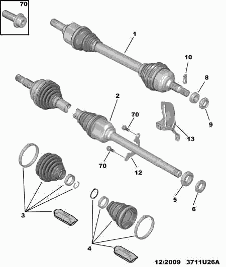 FIAT 3273 SV - Шарнирный комплект, ШРУС, приводной вал autospares.lv