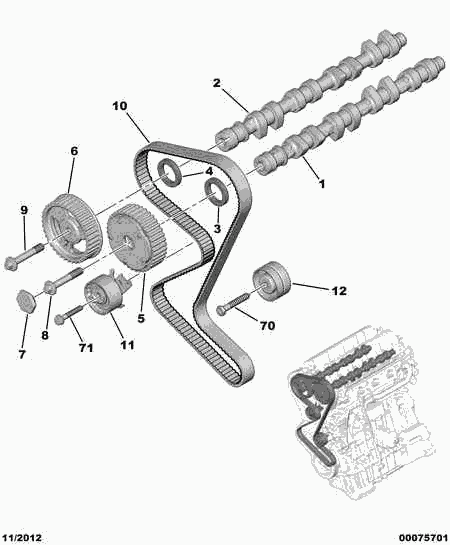 FORD 0829 A9 - Натяжной ролик, зубчатый ремень ГРМ autospares.lv