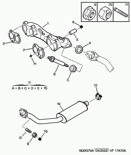 CITROËN 0349.H7 - Прокладка, выпускной коллектор autospares.lv