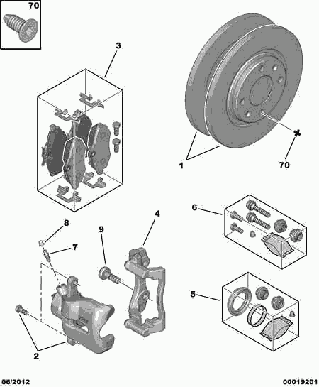 PEUGEOT 4253 84 - Тормозные колодки, дисковые, комплект autospares.lv