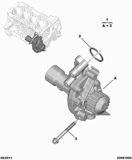 PEUGEOT 1201.L2 - Водяной насос autospares.lv