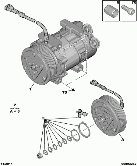 CITROËN 6453.CL - Компрессор кондиционера autospares.lv