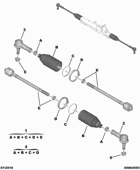 CITROËN 3812.F0* - Осевой шарнир, рулевая тяга autospares.lv