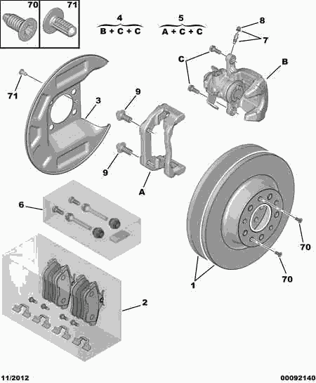 PEUGEOT 4249 91 - Тормозной диск autospares.lv