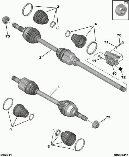 FIAT 16 085 054 80 - Приводной вал autospares.lv